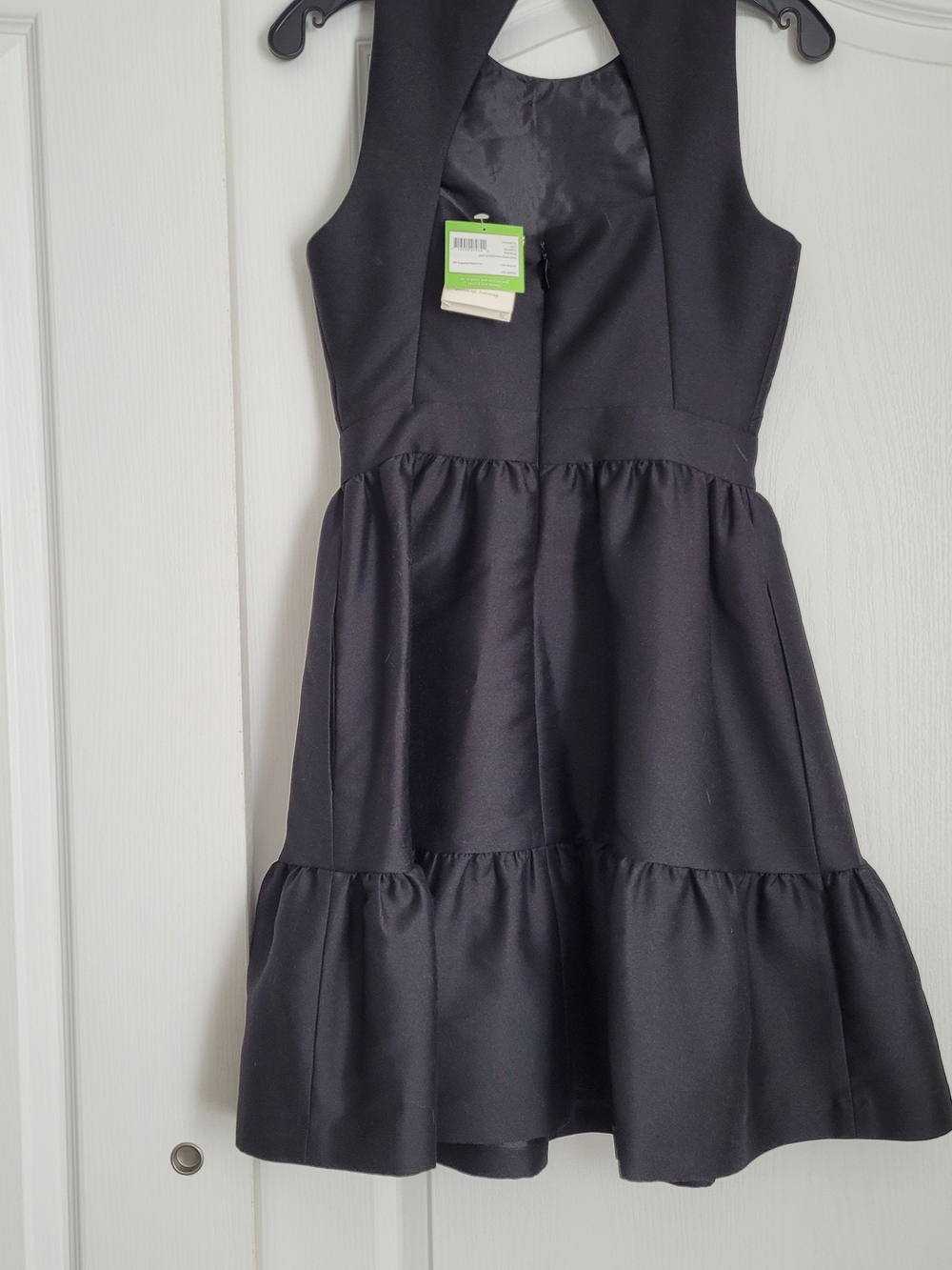 kate spade Black Sleeveless Pearl-Embellished Fit-and-Flare Mini Dress - Picture 7 of 11